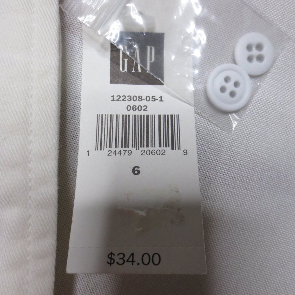 NWT GAP womens SHORTS white BUTTON-FLY relaxed fit HIGH WAIST denim SIZE 6 - Picture 5 of 10